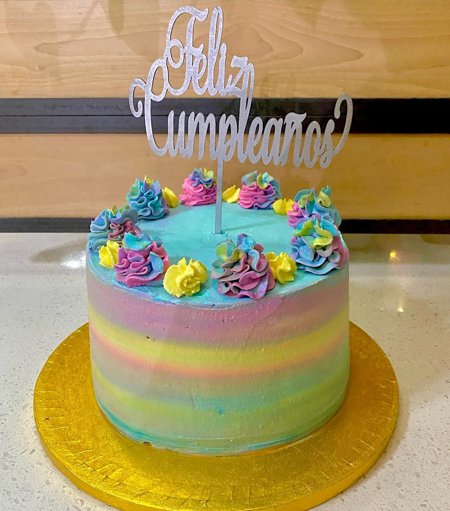 Feliz Cumpleaños🎉🥳 #dpcakes #dolce #sweet #colors #pastels #felicidades #tucson #az #bestcake #bestoftucson #ilovecake